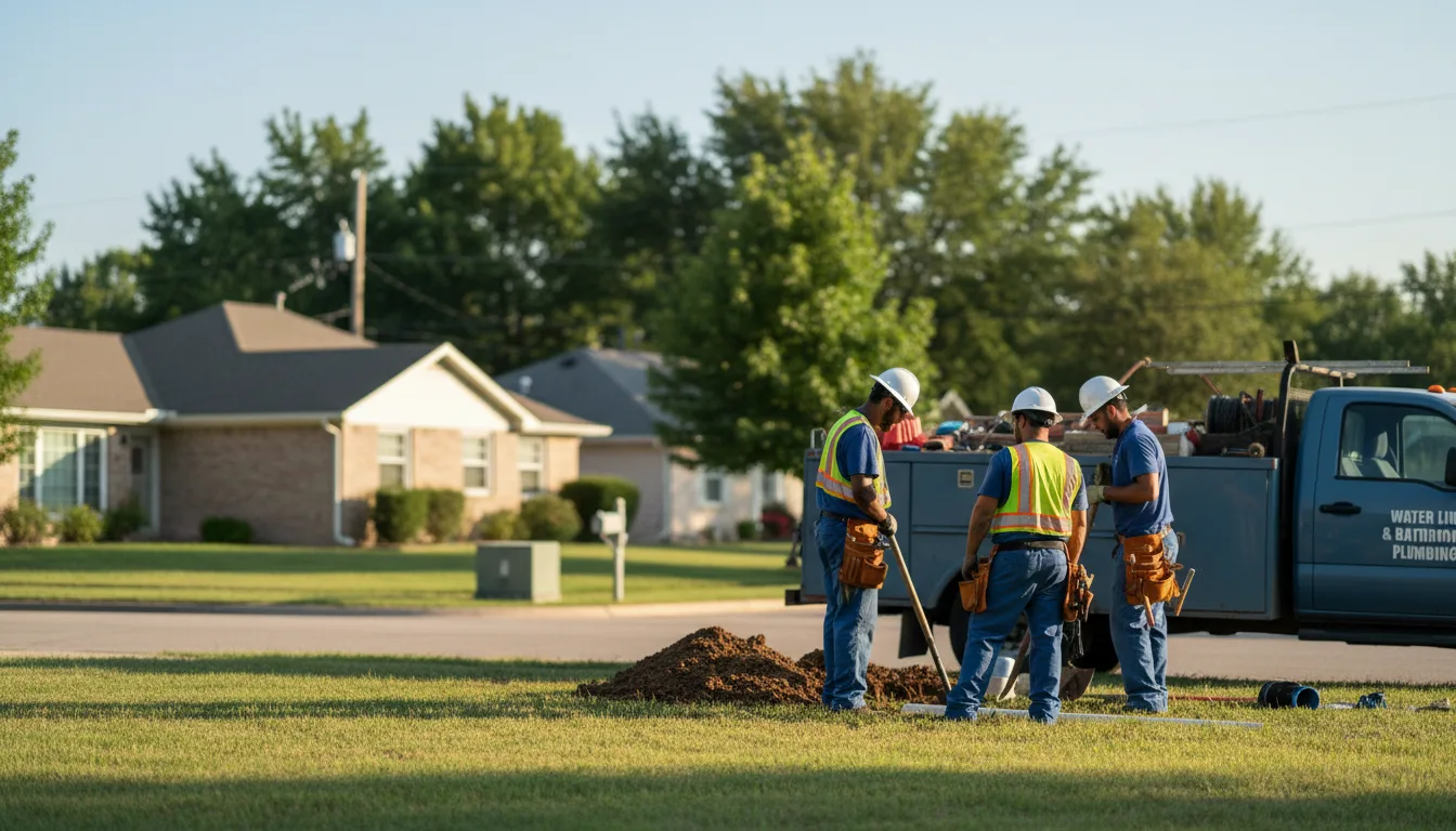 Residential water line and bathroom plumbing service in Markham, VA